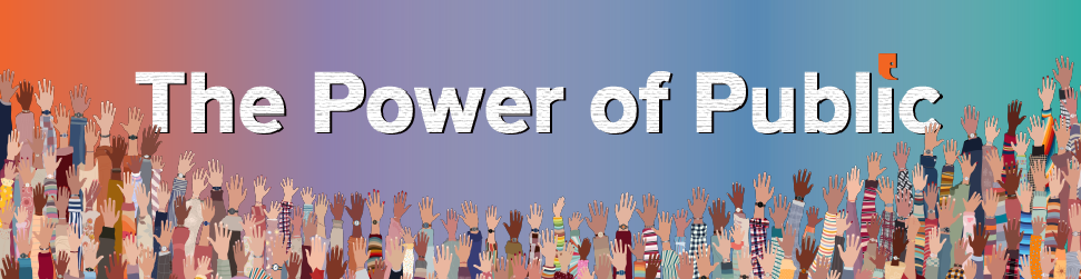 Raised hands of various skin colors. The power of public.