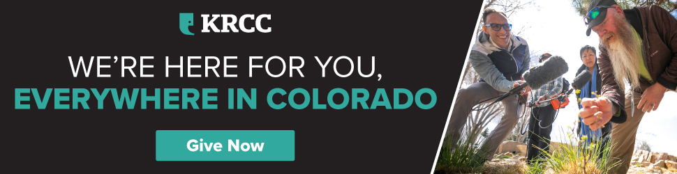 KRCC logo. We're here for you, everywhere in Colorado.